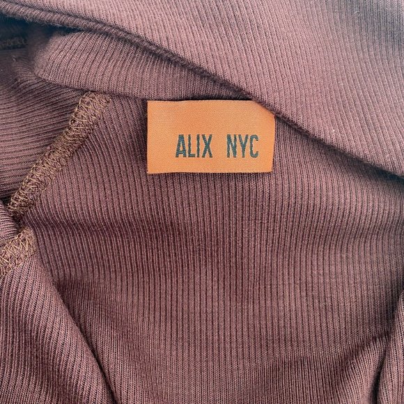 Alix NYC Clarkson Cutout Ribbed Stretch Long Sleeve Turtleneck Dress | Size L - Picture 5 of 7